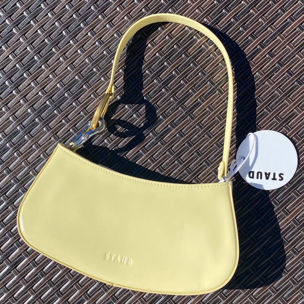 🧈 STAUD Ollie leather bag in buttercup NWT